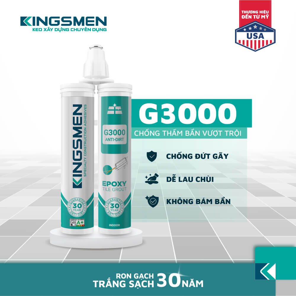 CHỐNG THẤM BẨN VƯỢT TRỘI chuyên dụng cho sàn và tường gạch trong nhà. Dễ dàng lau chùi các vết bẩn của bụi, cát, dầu mỡ cùng các chất khác trên ron gạch. Độ bám dính cao, chống bong tróc và đứt gãy hoàn hảo.